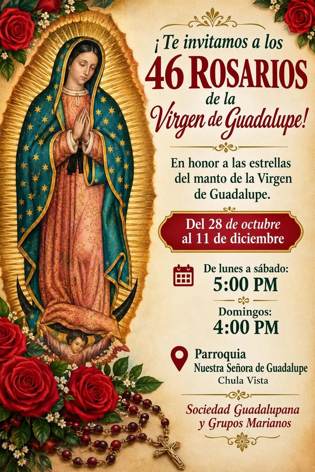 46 Rosarios de la Virgen de Guadalupe